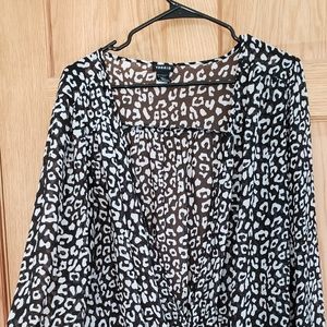 Leopard Print Torrid Sheer Blouse